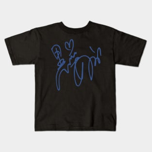 Oshi no Ko Akane Kurokawa Blue Signature Kids T-Shirt